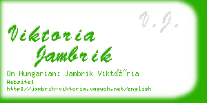 viktoria jambrik business card